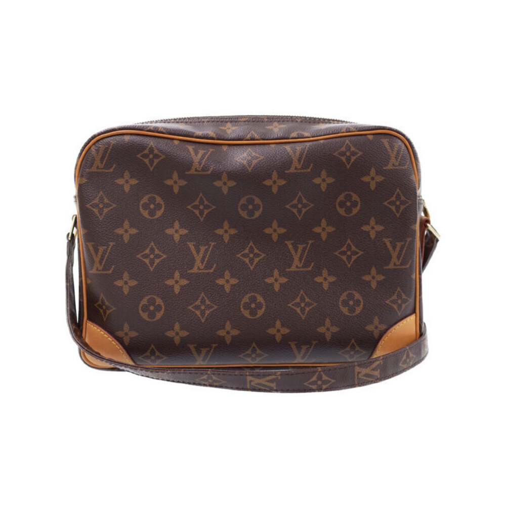 Louis Vuitton Nile Shoulder Bag Monogram Leather Brown